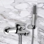 Remer I02US Wall-Mounted Bath Shower Mixer With Bracket And Hand Shower In Chrome